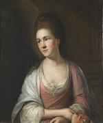 Thomas Hickey The Actress Elizabeth Younge with Bust of Shakespeare oil